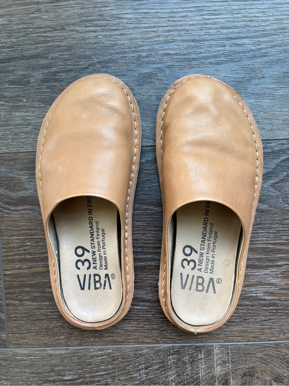 Free People VIBAe Roma Mules - Women's Tan Slip-On Leather Mules size 9 size 40 - Picture 6 of 8